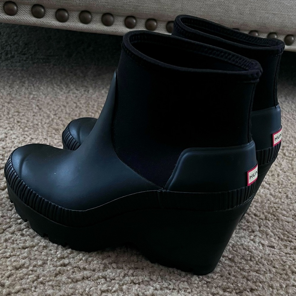 Hunter Boots (wedge booties)